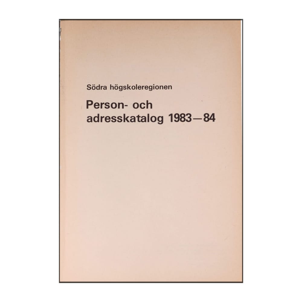 Person- Och Adresskatalog 1983-1984