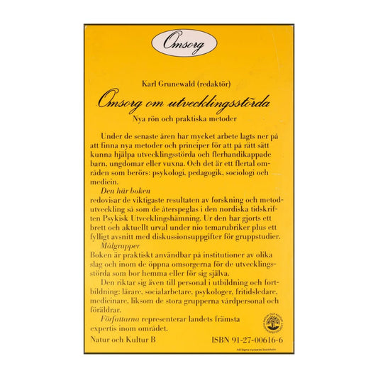 Karl Grunewald: Omsorg Om Utvecklingsstörda