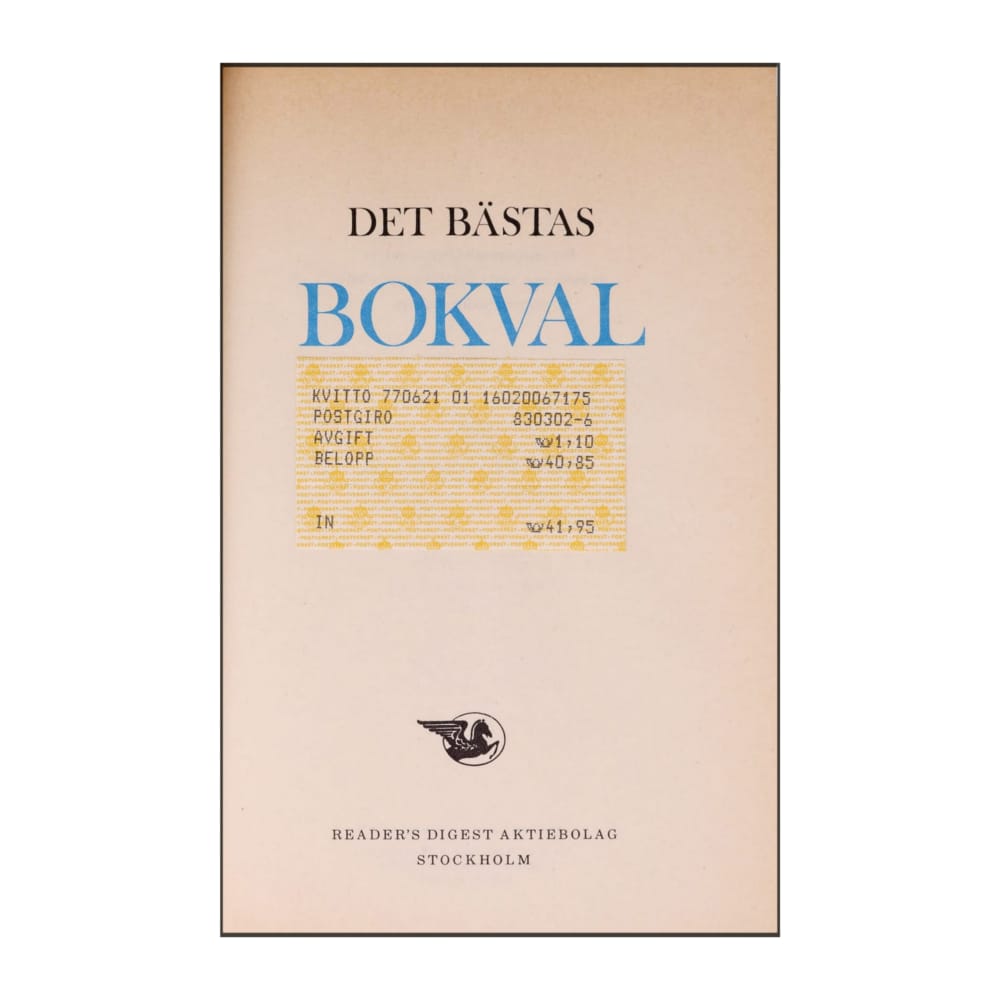 Reader’S Digest: Det Bästas Bokval - (1977) - (9170300429)