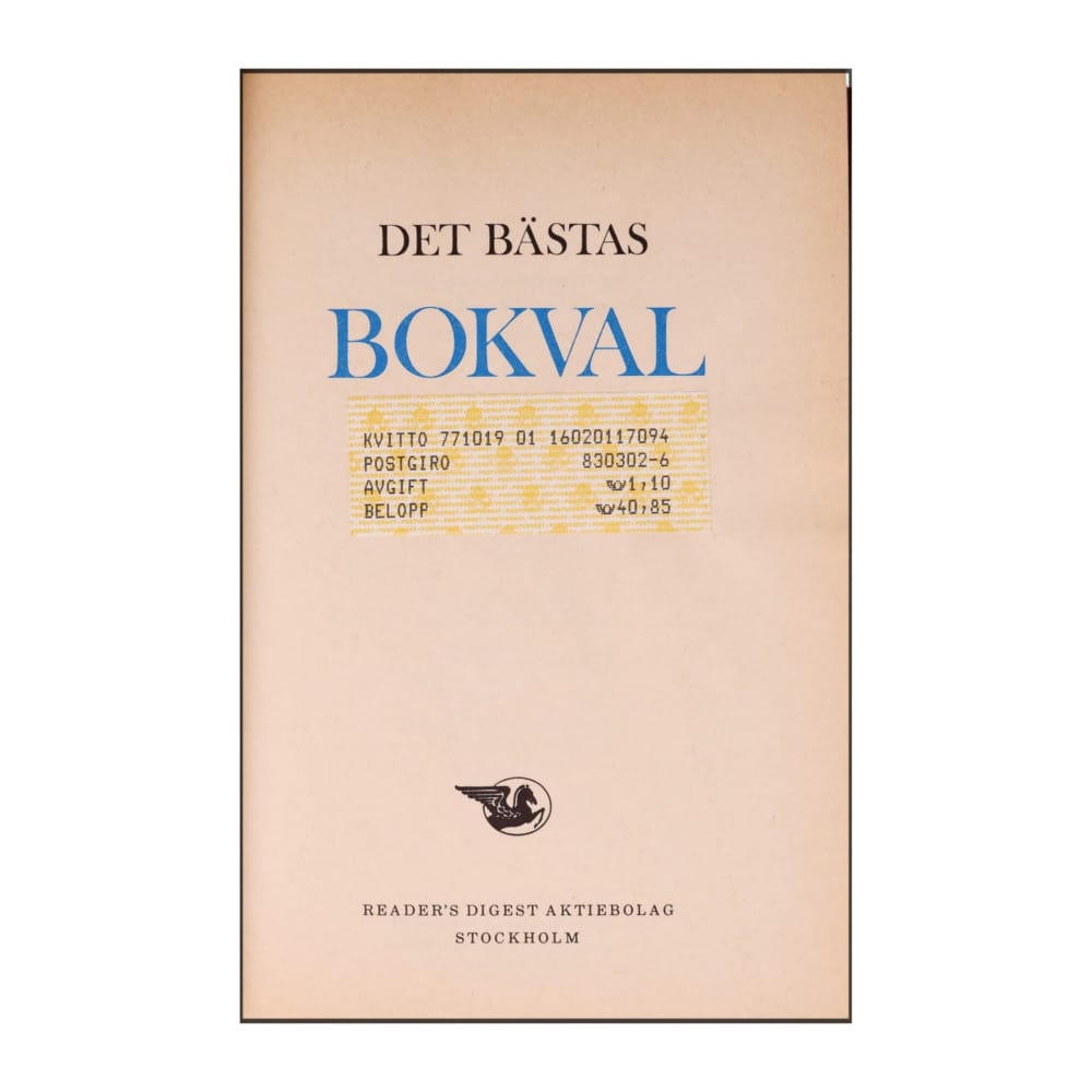 Reader’S Digest: Det Bästas Bokval - (1977) - (9170300542)