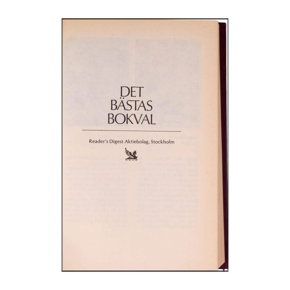 Reader’S Digest: Det Bästas Bokval - (1990) - (9170301549)