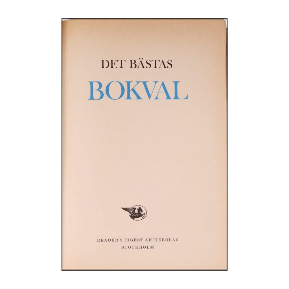 Reader’S Digest: Det Bästas Bokval - (1981) - (9170300372)