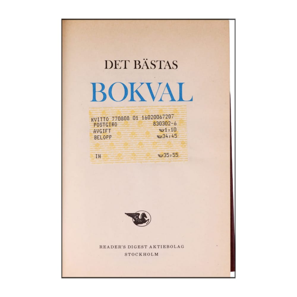 Reader’S Digest: Det Bästas Bokval - (1977) - (9170300461)