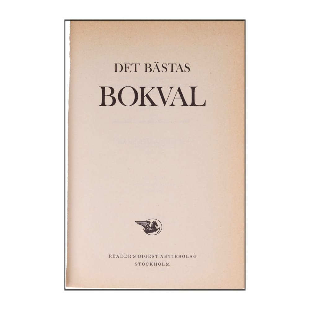 Reader’S Digest: Det Bästas Bokval - (1975) - (9170300062)