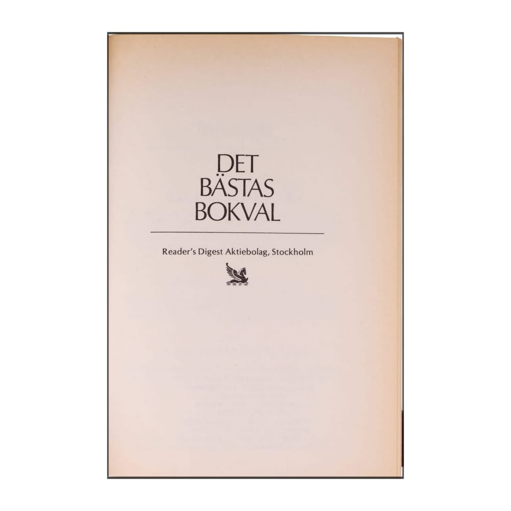 Reader’S Digest: Det Bästas Bokval - (1987) - (9170301190)