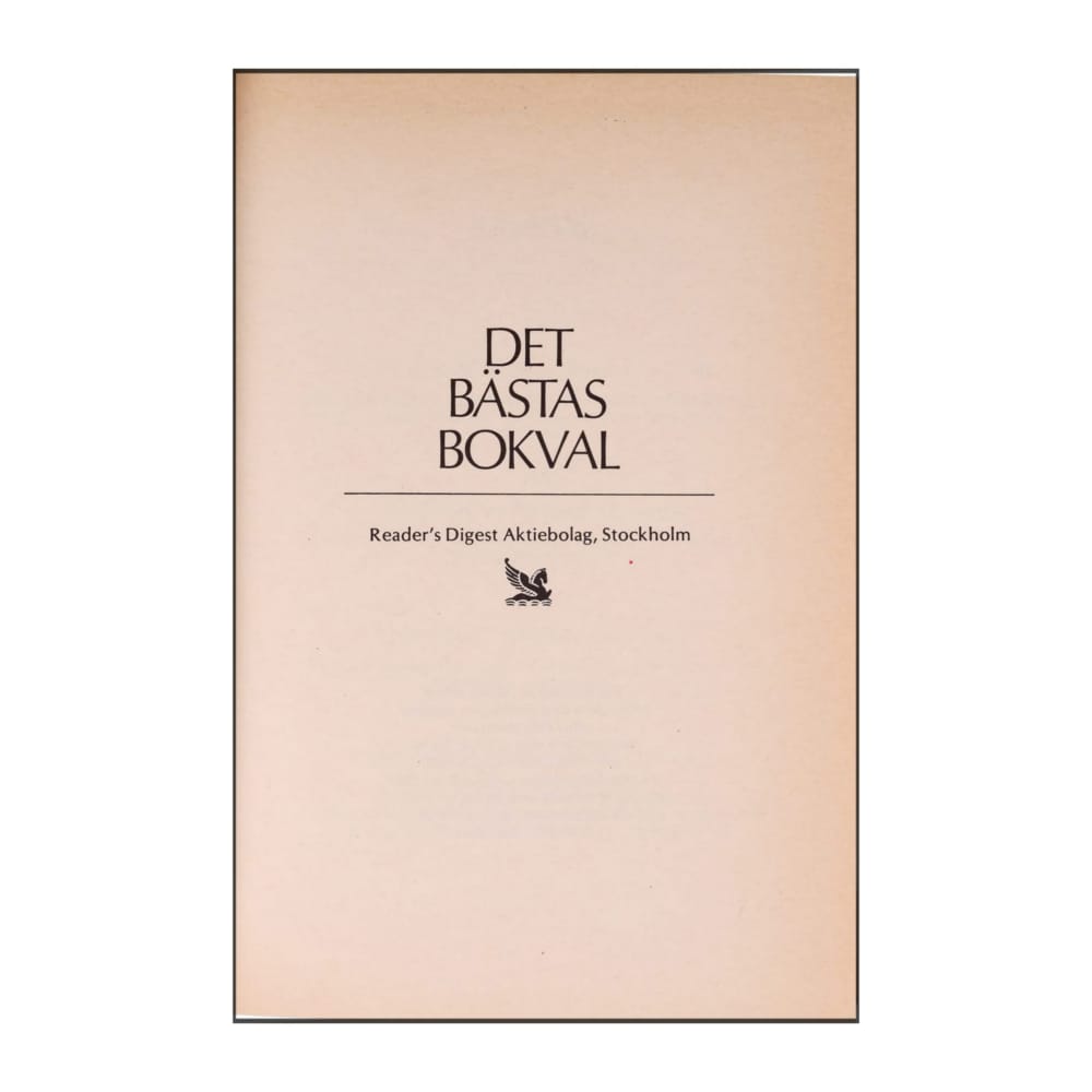 Reader’S Digest: Det Bästas Bokval - (1981) - (9170300631)