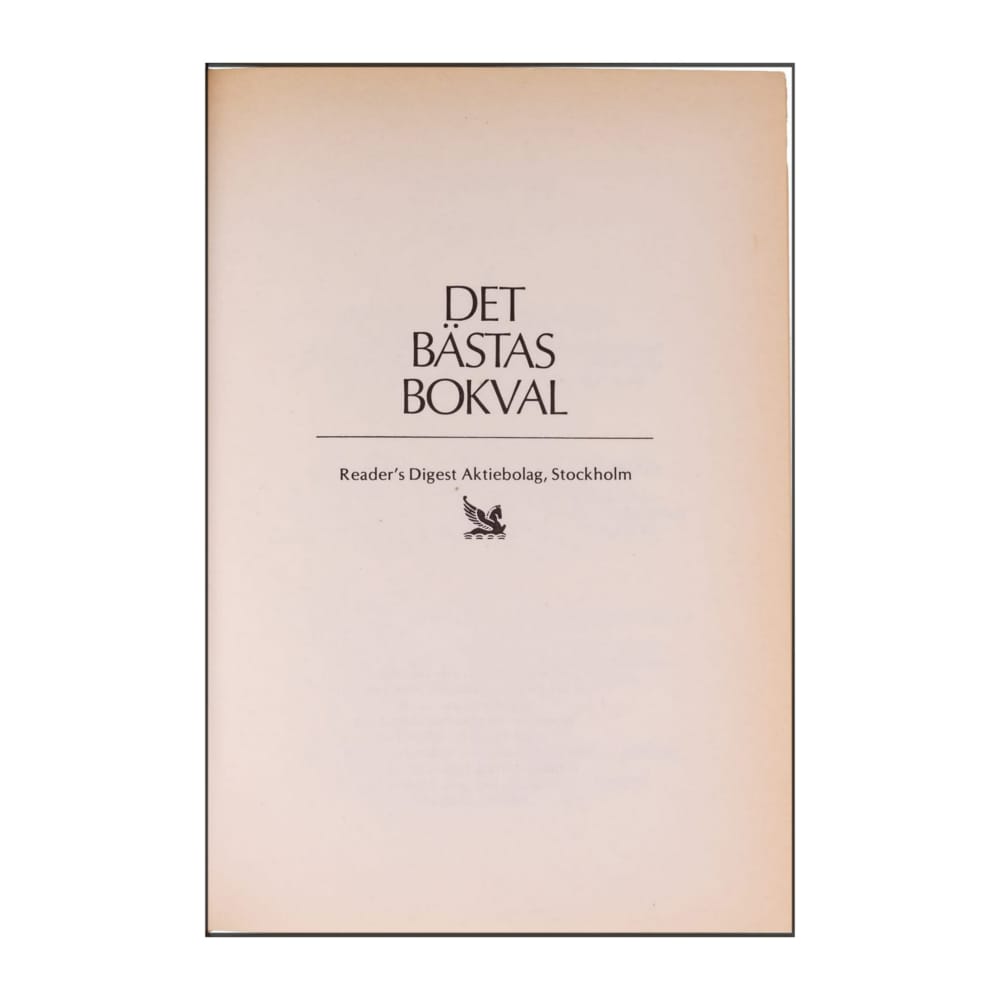 Reader’S Digest: Det Bästas Bokval - (1989) - (9170301433)