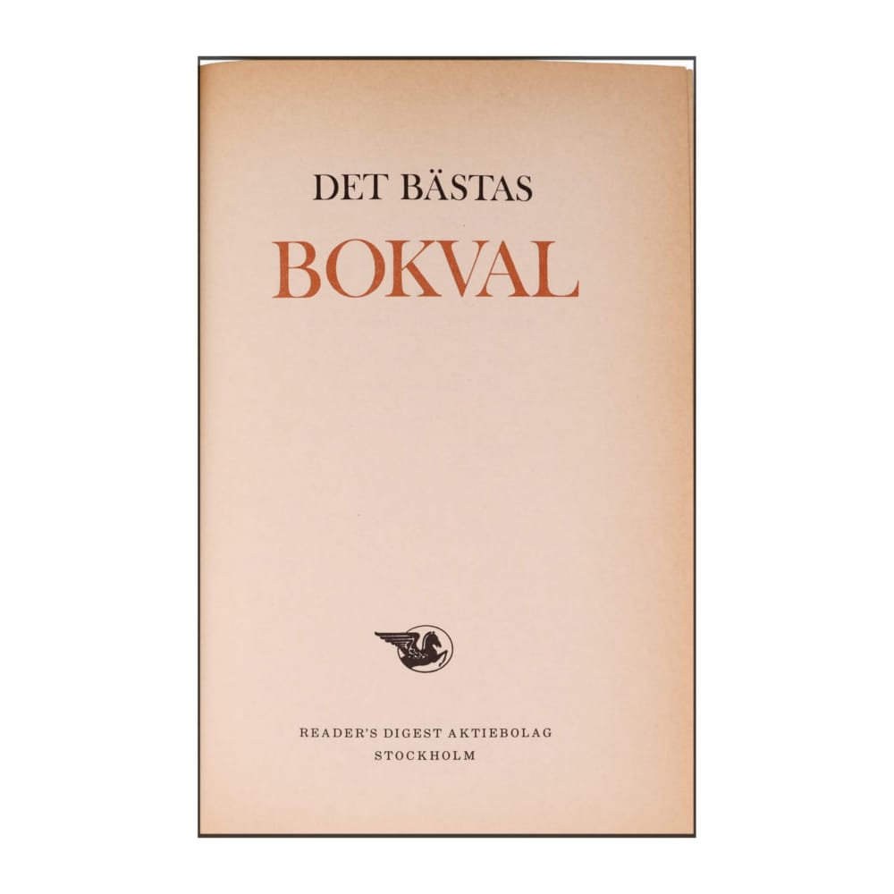 Reader’S Digest: Det Bästas Bokval - (1979) - (9170300151)