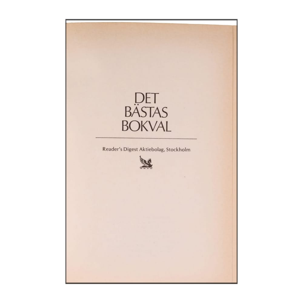 Reader’S Digest: Det Bästas Bokval - (1985) - (9170301301)