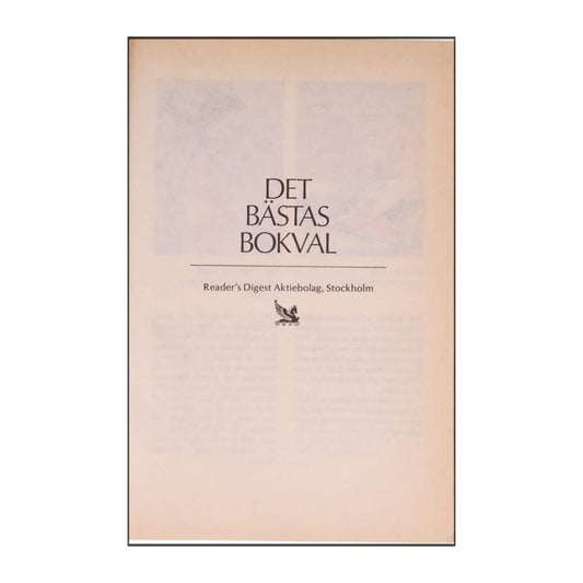 Reader’S Digest: Det Bästas Bokval - (1990) - (9170301581)