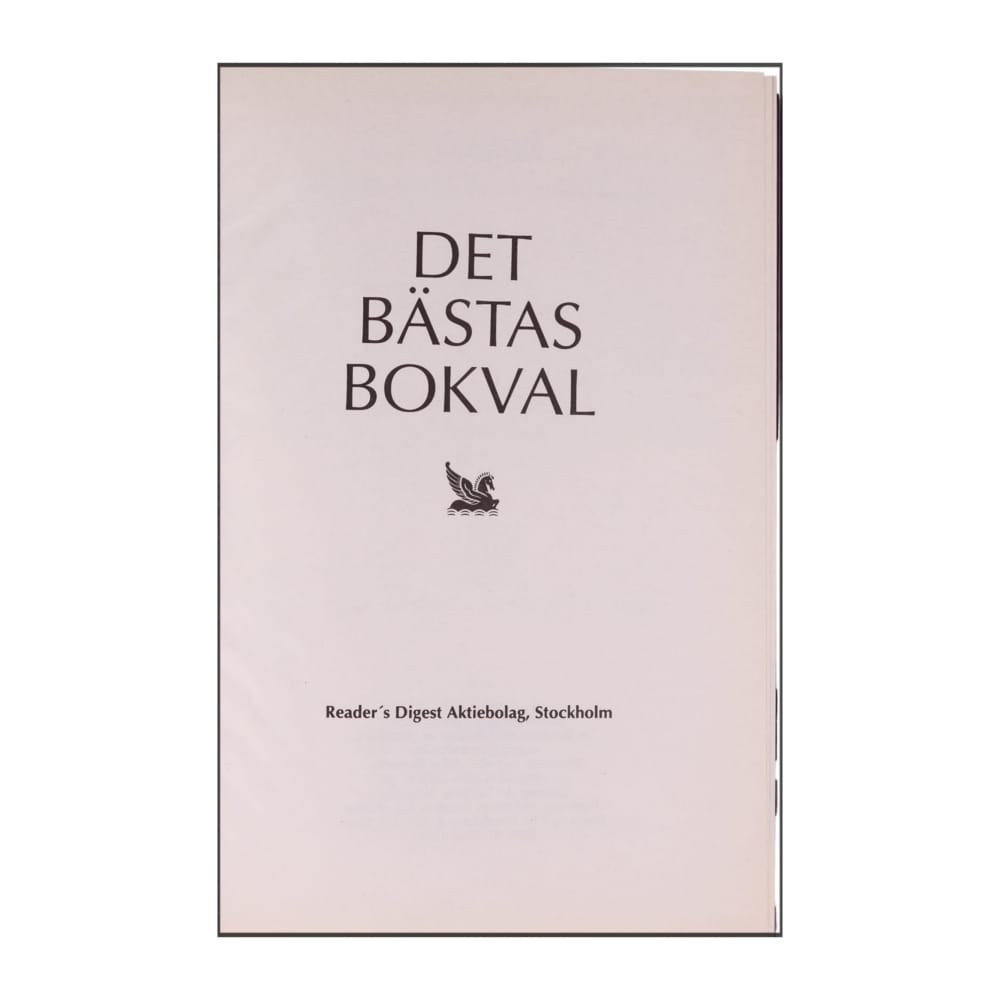 Reader’S Digest: Det Bästas Bokval - (1994) - (9170301891)