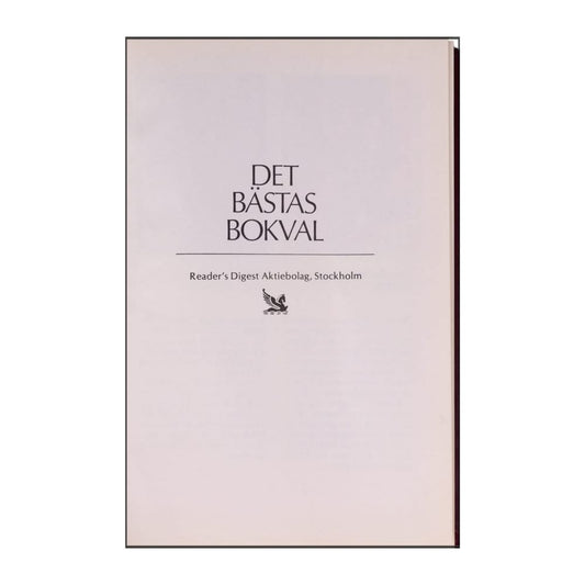 Reader’S Digest: Det Bästas Bokval - (1992) - (9170301948)