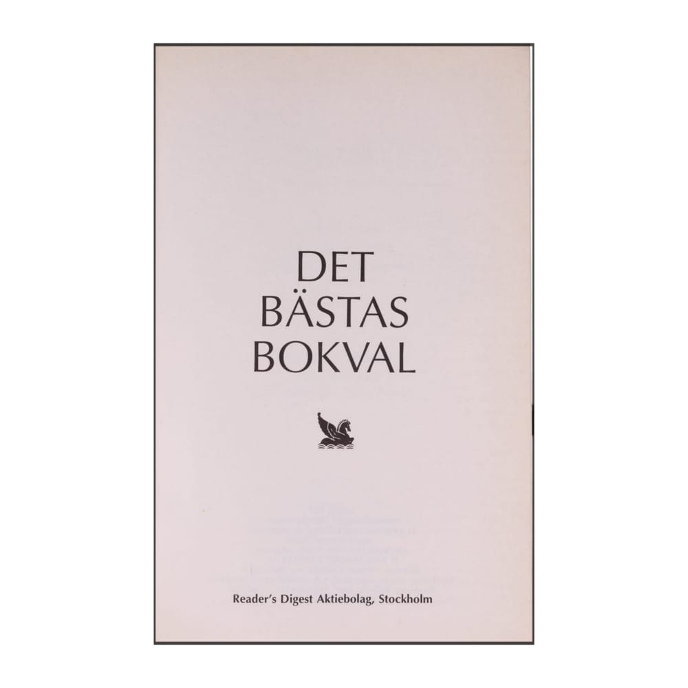Reader’S Digest: Det Bästas Bokval - (1996) - (9170302154)