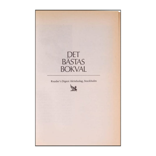 Reader’S Digest: Det Bästas Bokval - (1991) - (9170301689)