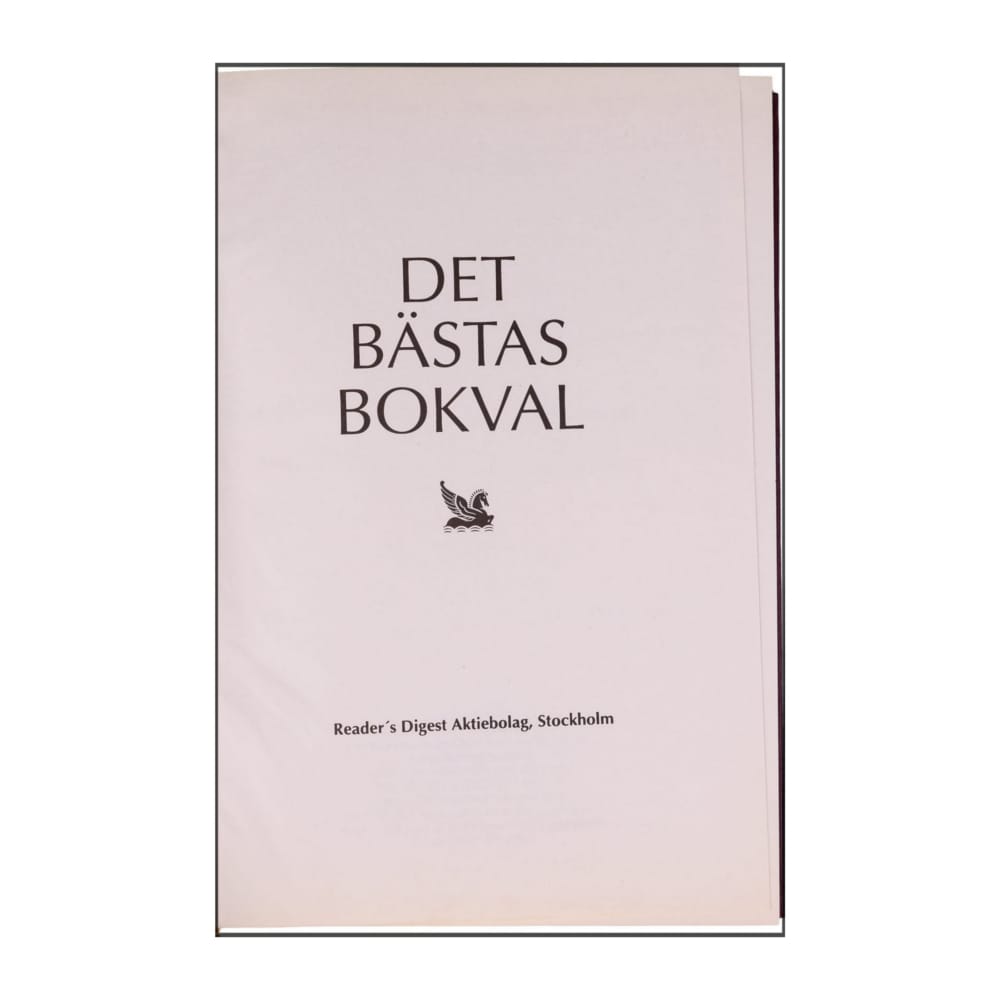 Reader’S Digest: Det Bästas Bokval - (1993) - (9170301638)