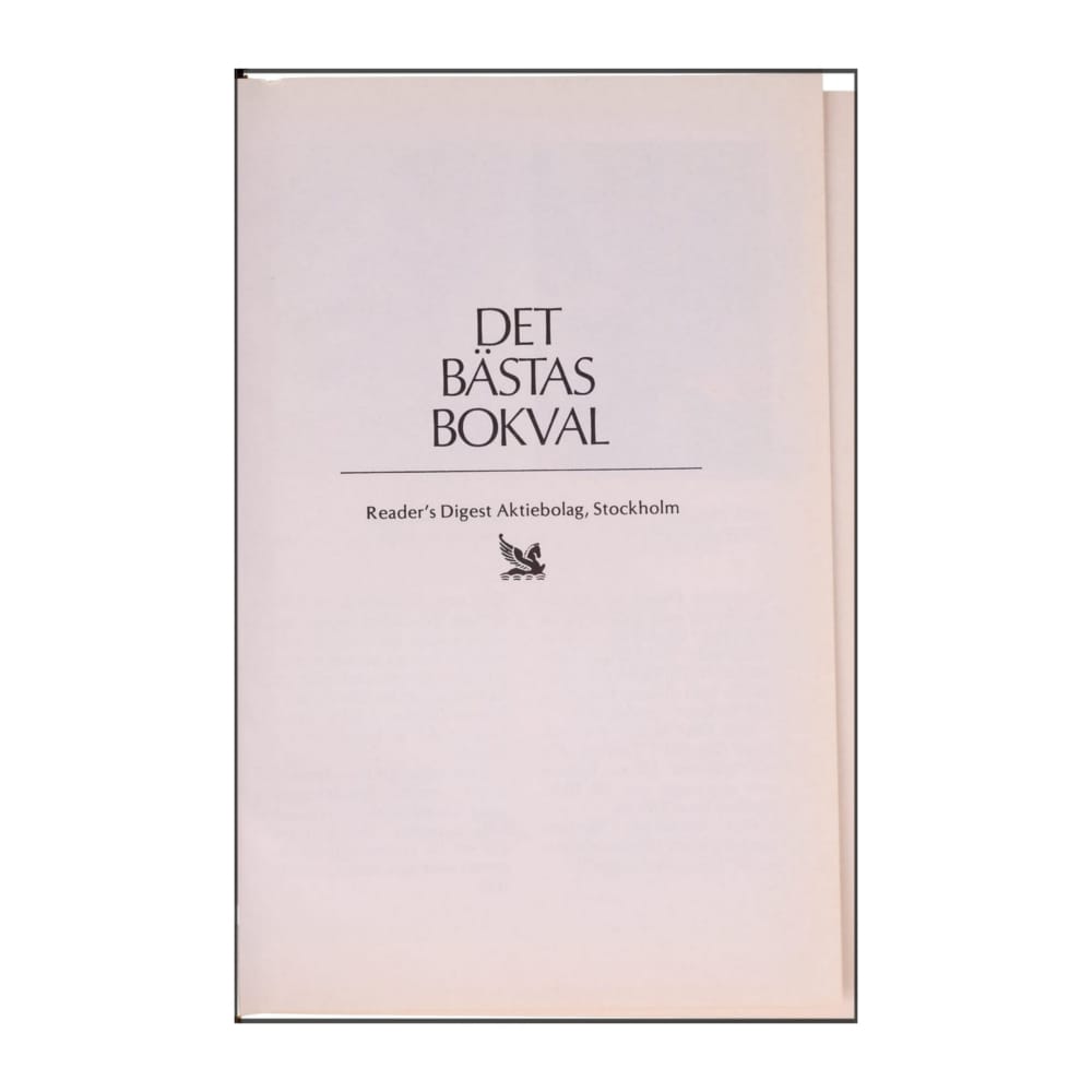 Reader’S Digest: Det Bästas Bokval - (1993) - (9170301964)