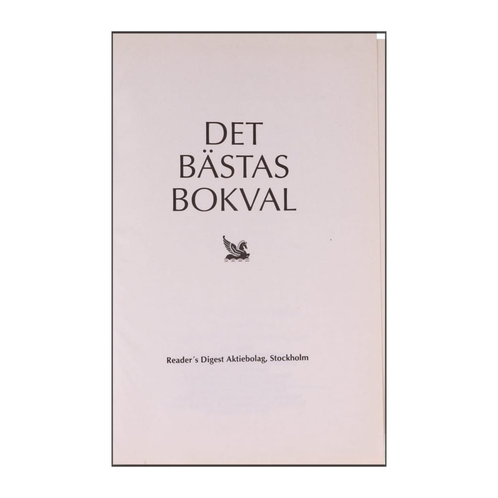 Reader’S Digest: Det Bästas Bokval - (1995) - (9170302200)