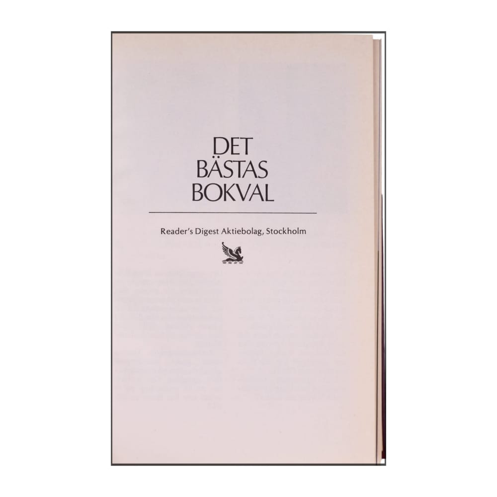Reader’S Digest: Det Bästas Bokval - (1993) - (9170301964)