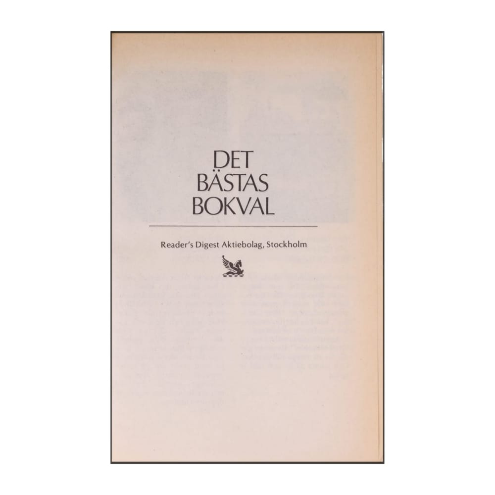 Reader’S Digest: Det Bästas Bokval - (1991) - (9170301700)