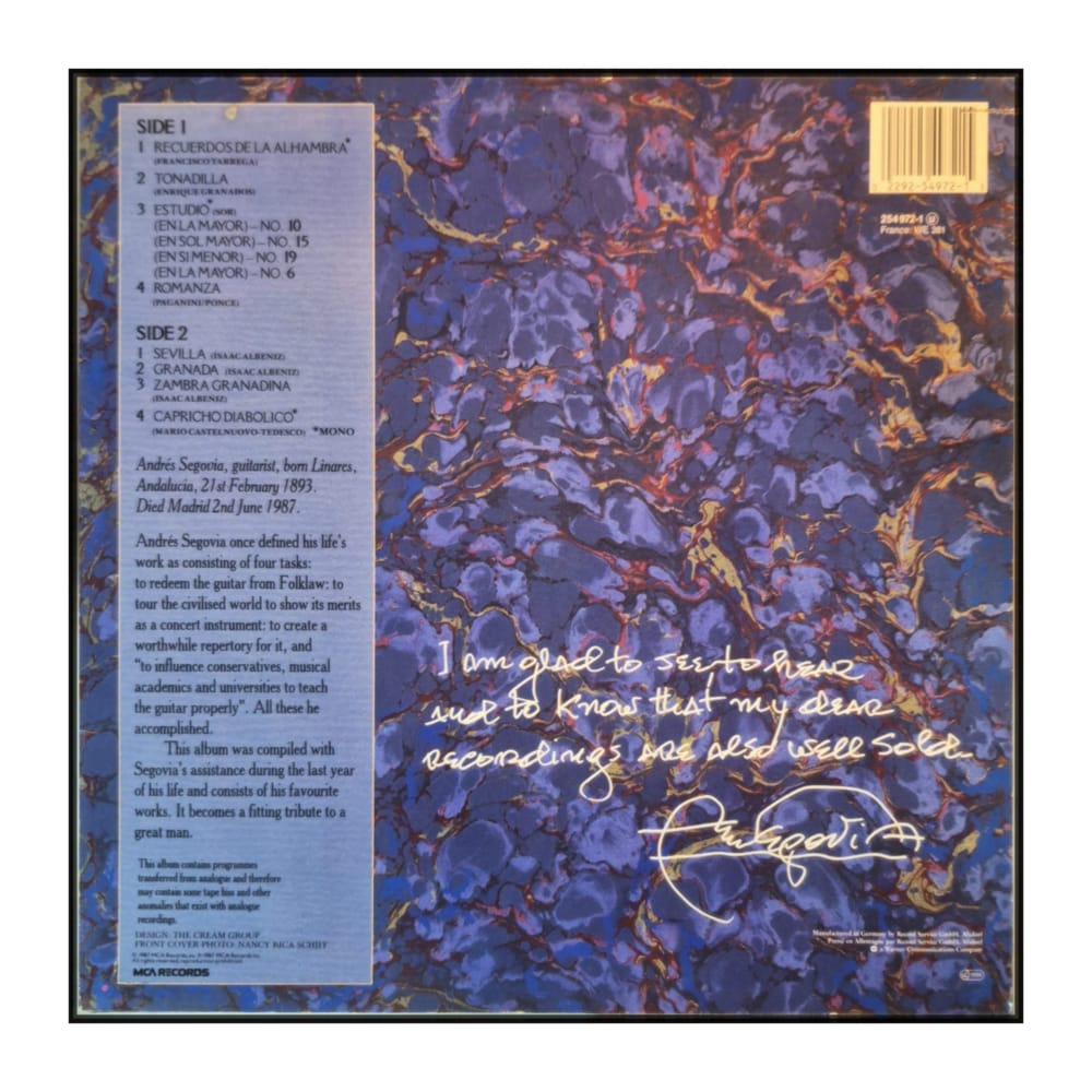 Andrés Segovia: My Favourite Works