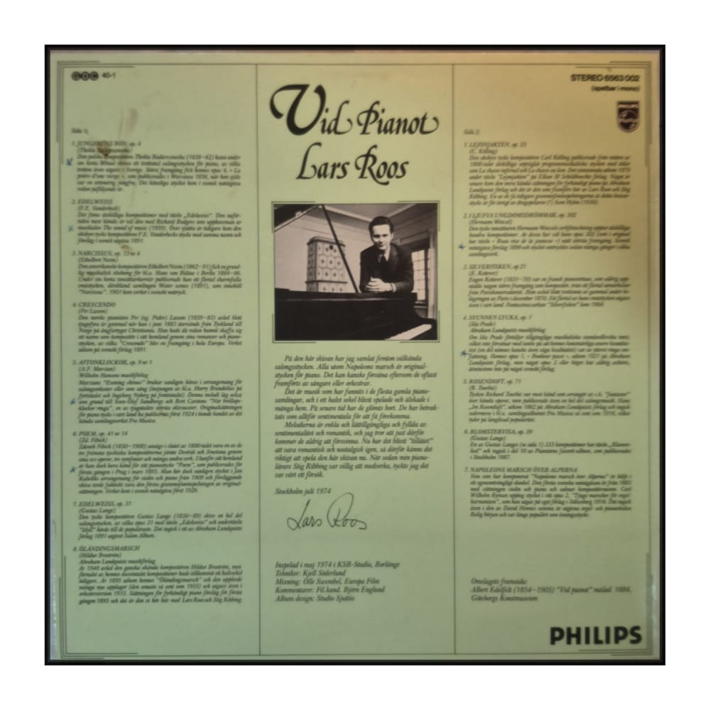 Lars Roos: Vid Pianot