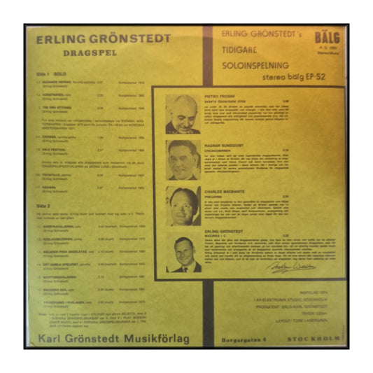 Erling Grönstedt: Selecta – Spelar Egna Kompositioner