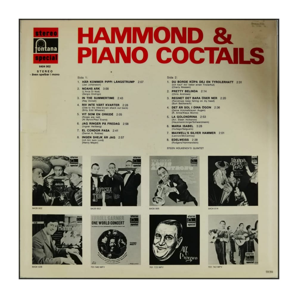 Steen Holkenov'S Quintet: Hammond & Piano Coctails