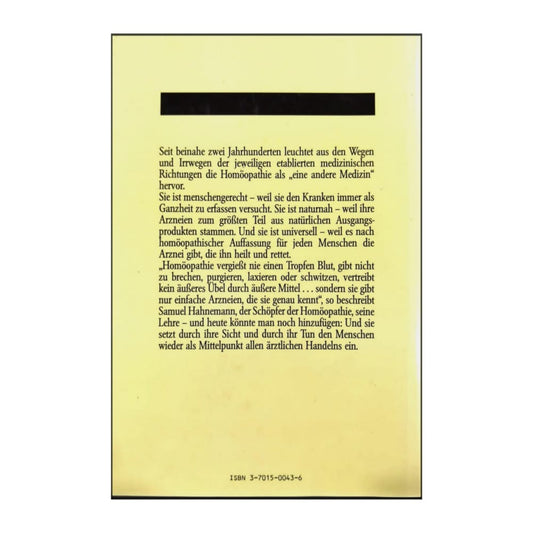 Mathias Dorcsi: Handbuch Der Homöopathie