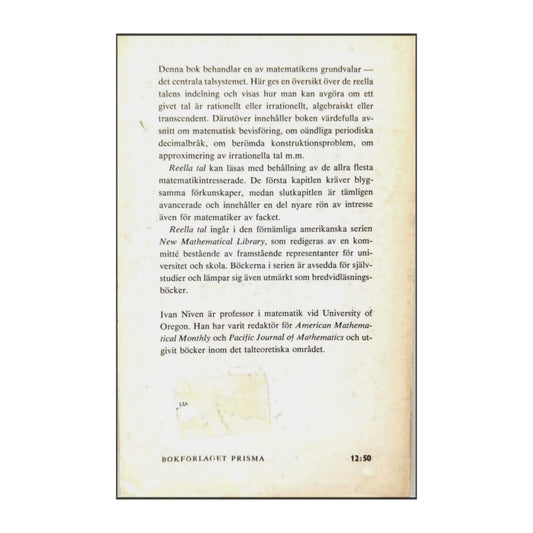 Ivan Niven: Reella Tal