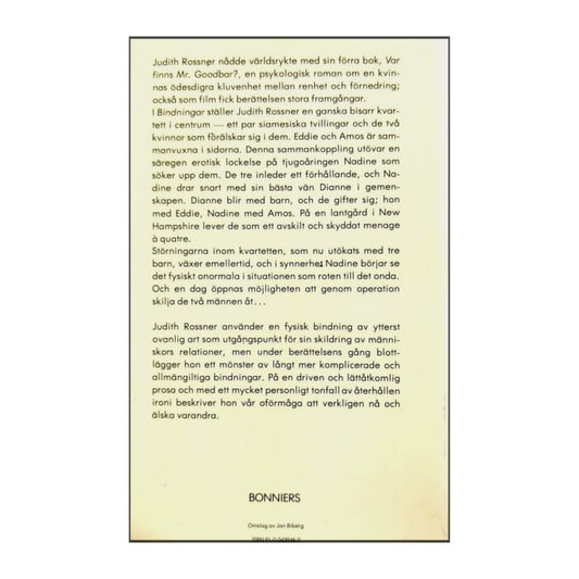 Judith Rossner: Bindningar