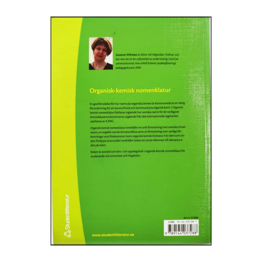Susanne Wikman: Organisk-Kemisk Nomenklatur