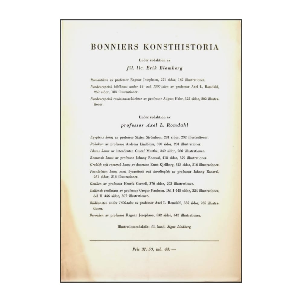 Ragnar Josephson: Barocken