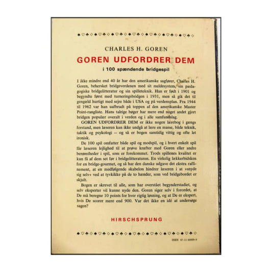 Charles H. Goren: Goren Udfordrer Dem I 100 Spændende Bridgespil