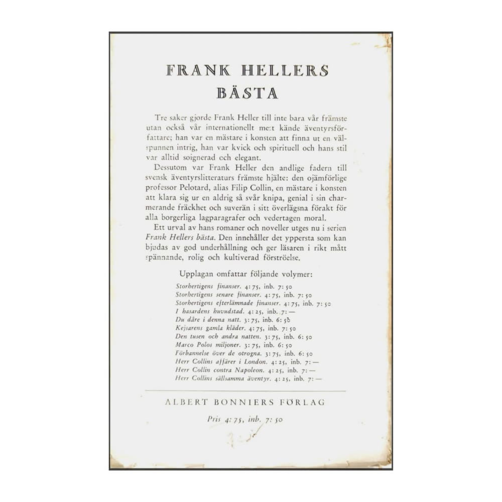 Frank Heller: Storhertigens Finanser