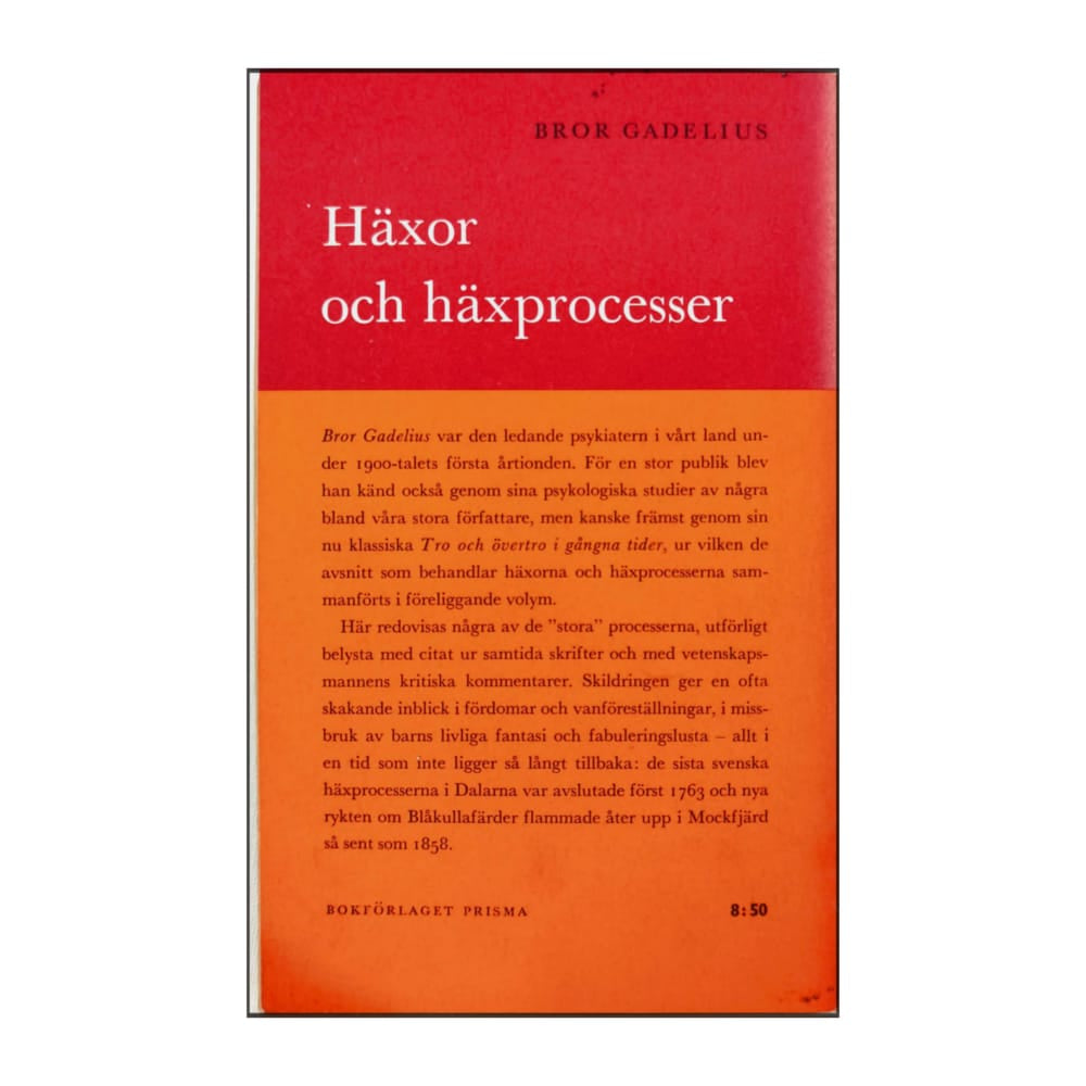 Borg Gadelius: Häxor Och Häxprocesser