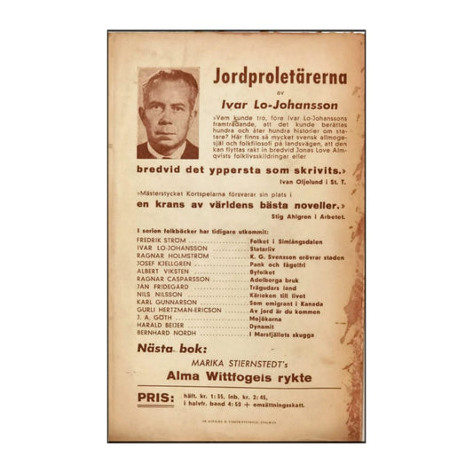 Ivar Lo-Johansson: Jordproletärerna