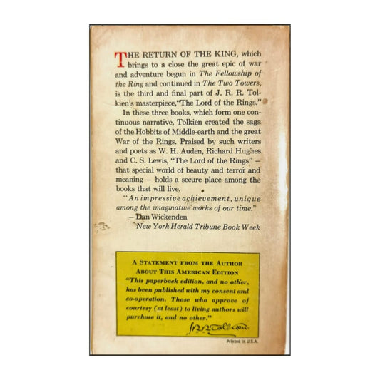 J. R. R. Tolkien: The Lord Of The Rings - The Return Of The King