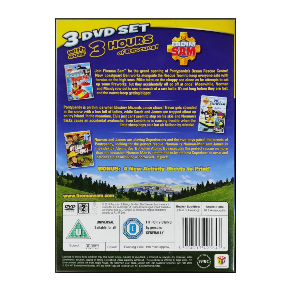 Fireman Sam: The Pontypandy Pack: Ocean Rescue + Thin Ice + Norman On The Loose