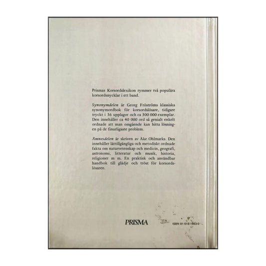 Georg Fröström: Prismas Korsordslexikon