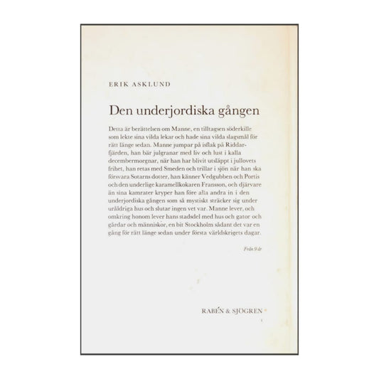 Erik Asklund: Den Underjordiska Gången