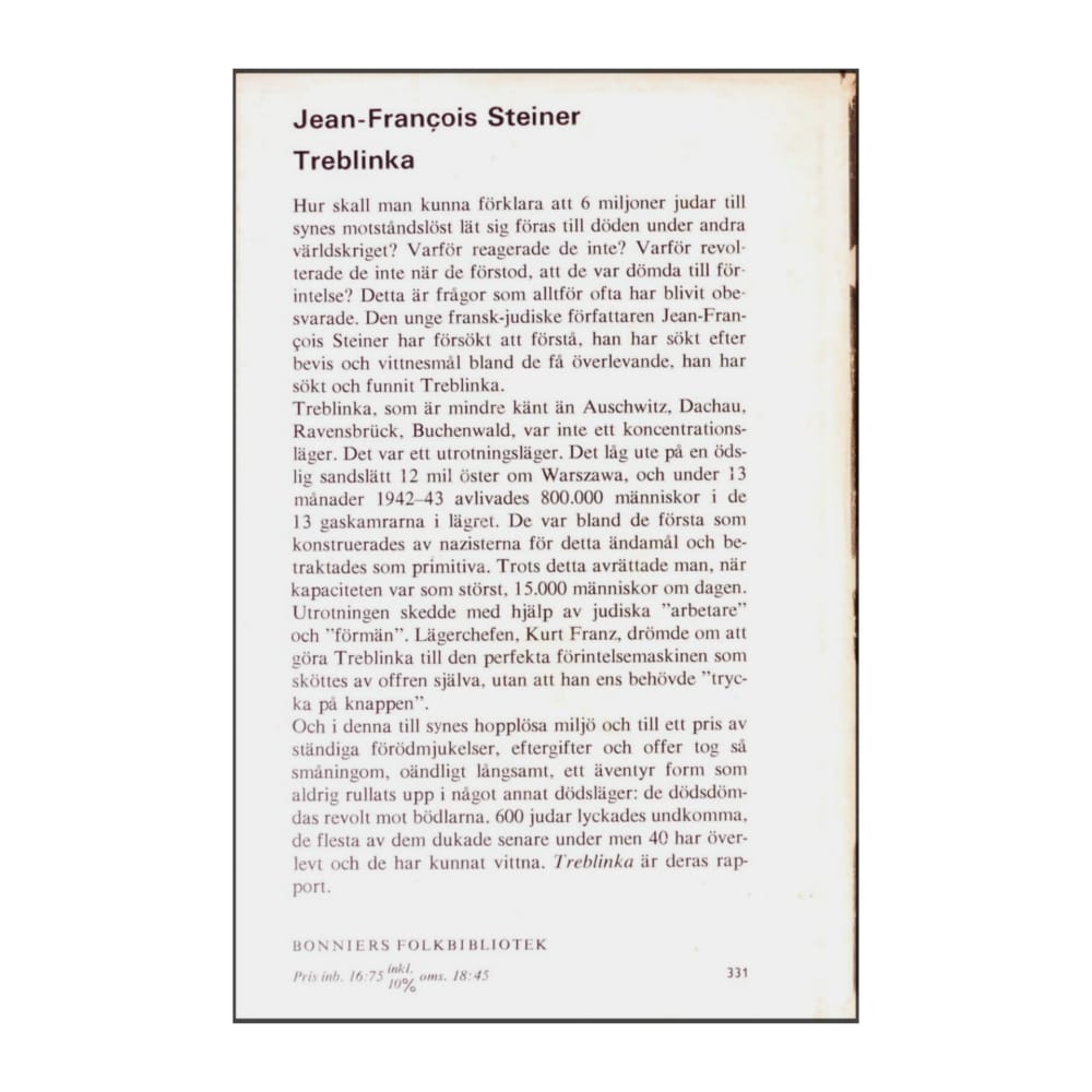 Jean-Francois Steiner: Treblinka