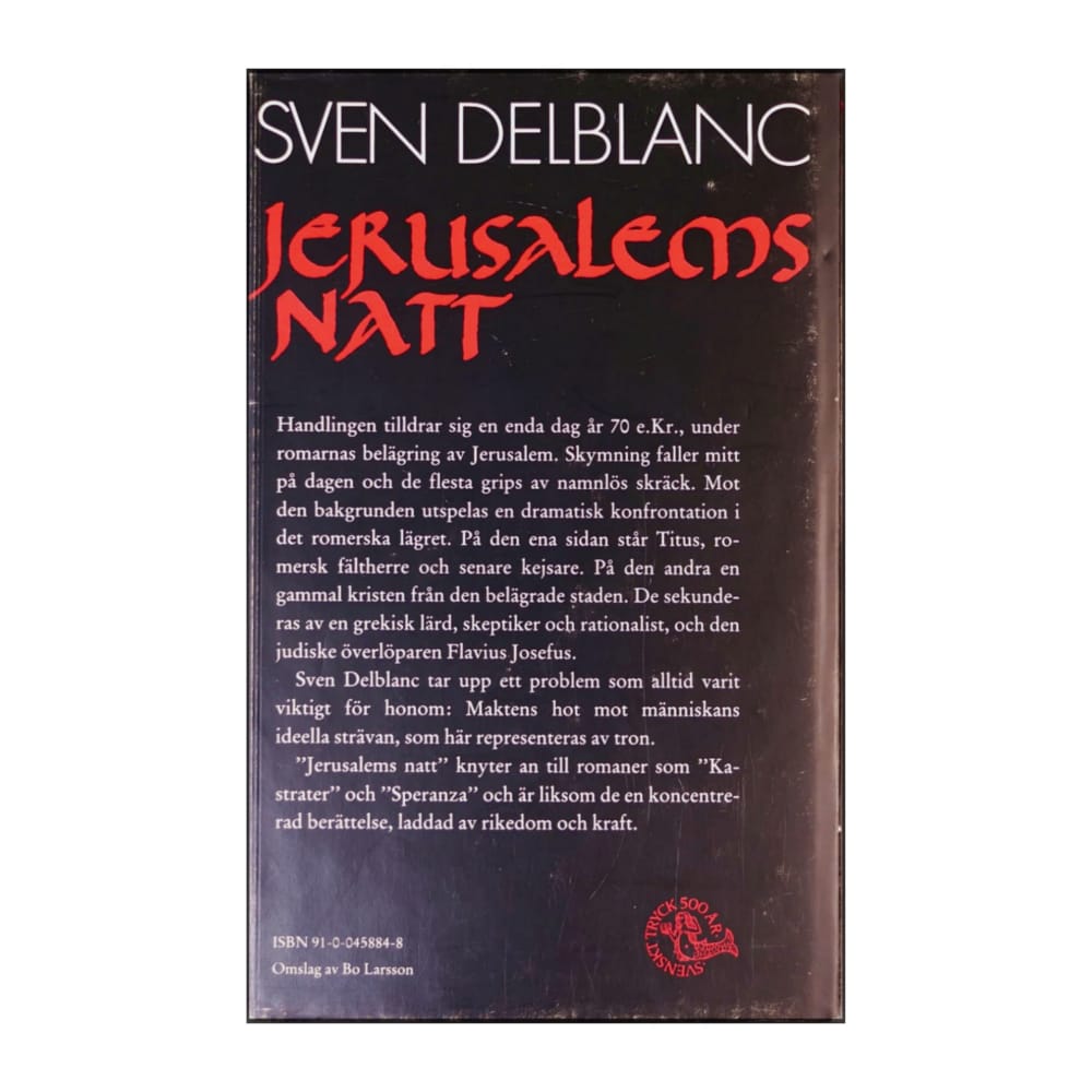 Sven Delblanc: Jerusalems Natt
