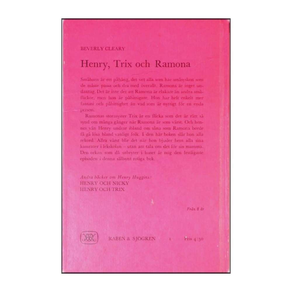 Beverly Clearly: Henry Trix Och Ramona