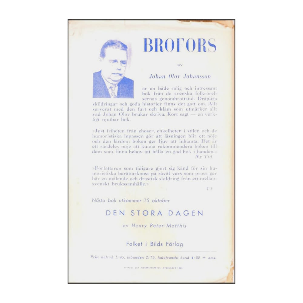 Johan-Olov Johansson: Brofors