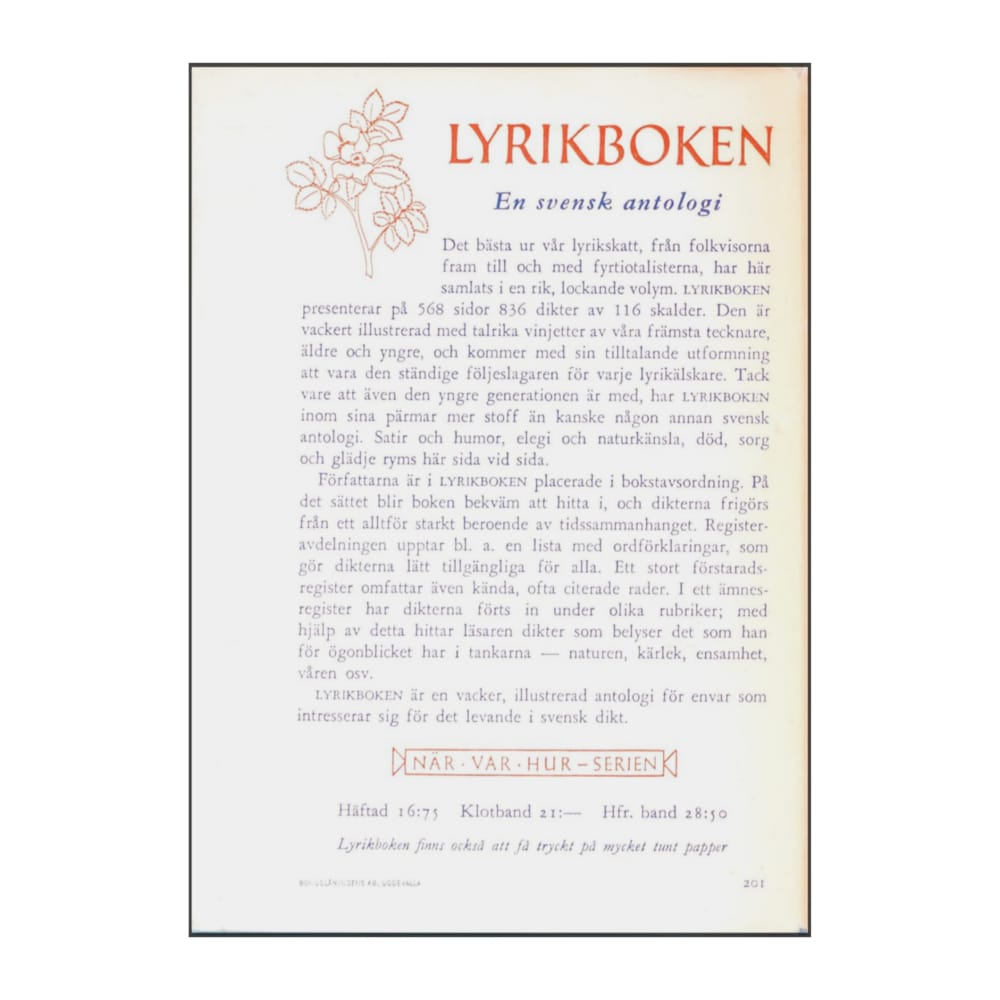 Lyrikboken: En Svensk Antologi