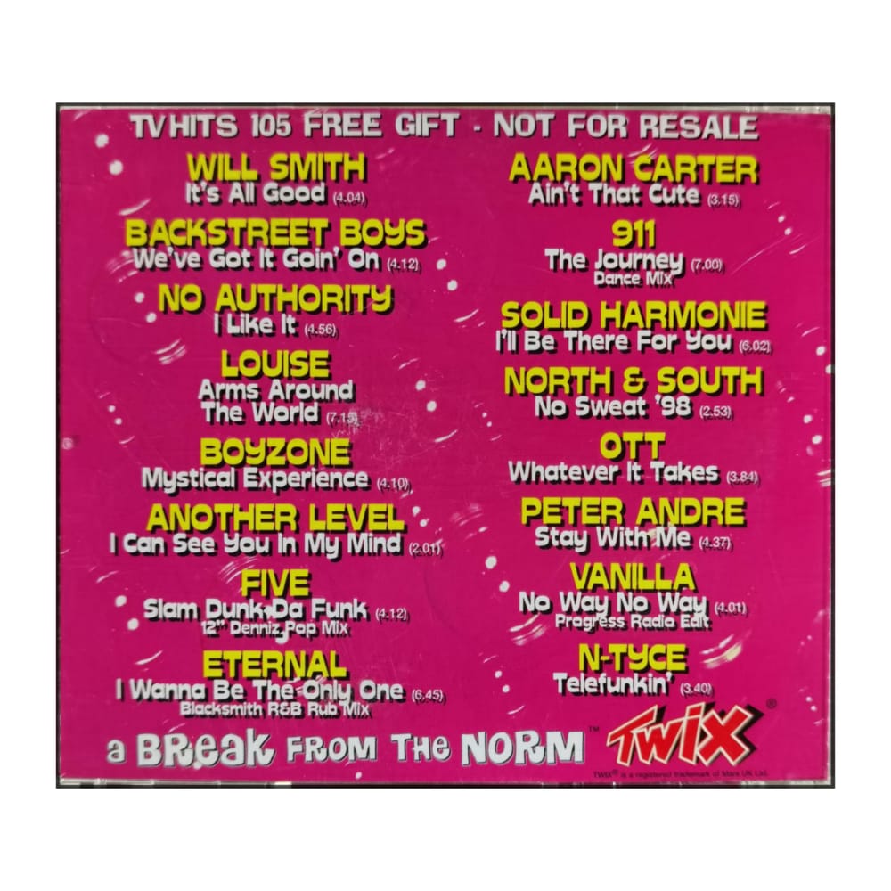 Free! Top Pop Cd From Tv Hits Magazine And Twix