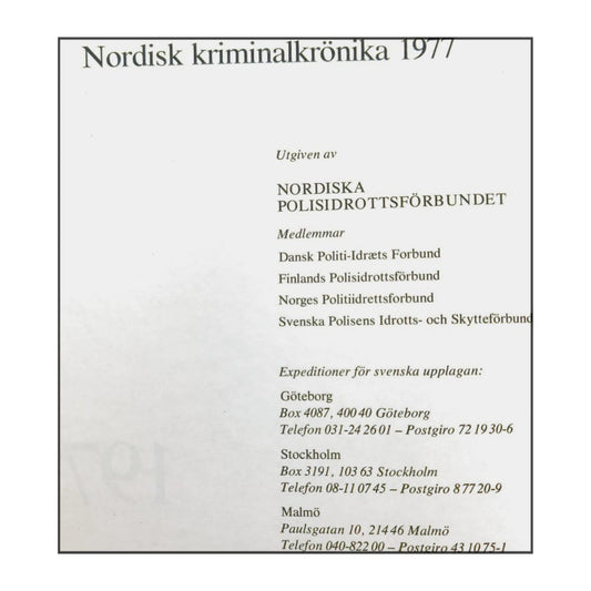 Nordisk Kriminalkrönika 1977