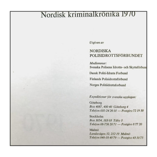 Nordisk Kriminalkrönika 1970