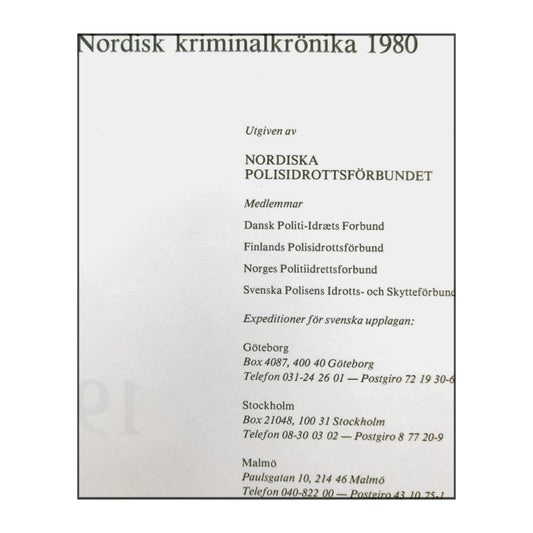 Nordisk Kriminalkrönika 1980
