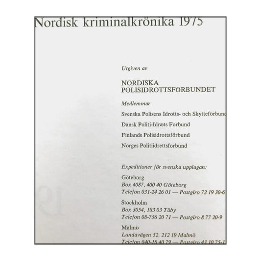 Nordisk Kriminalkrönika 1975